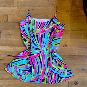 Lilly Pulitzer Zanna Dress Silk Indigo Sea Dreamin Size XL